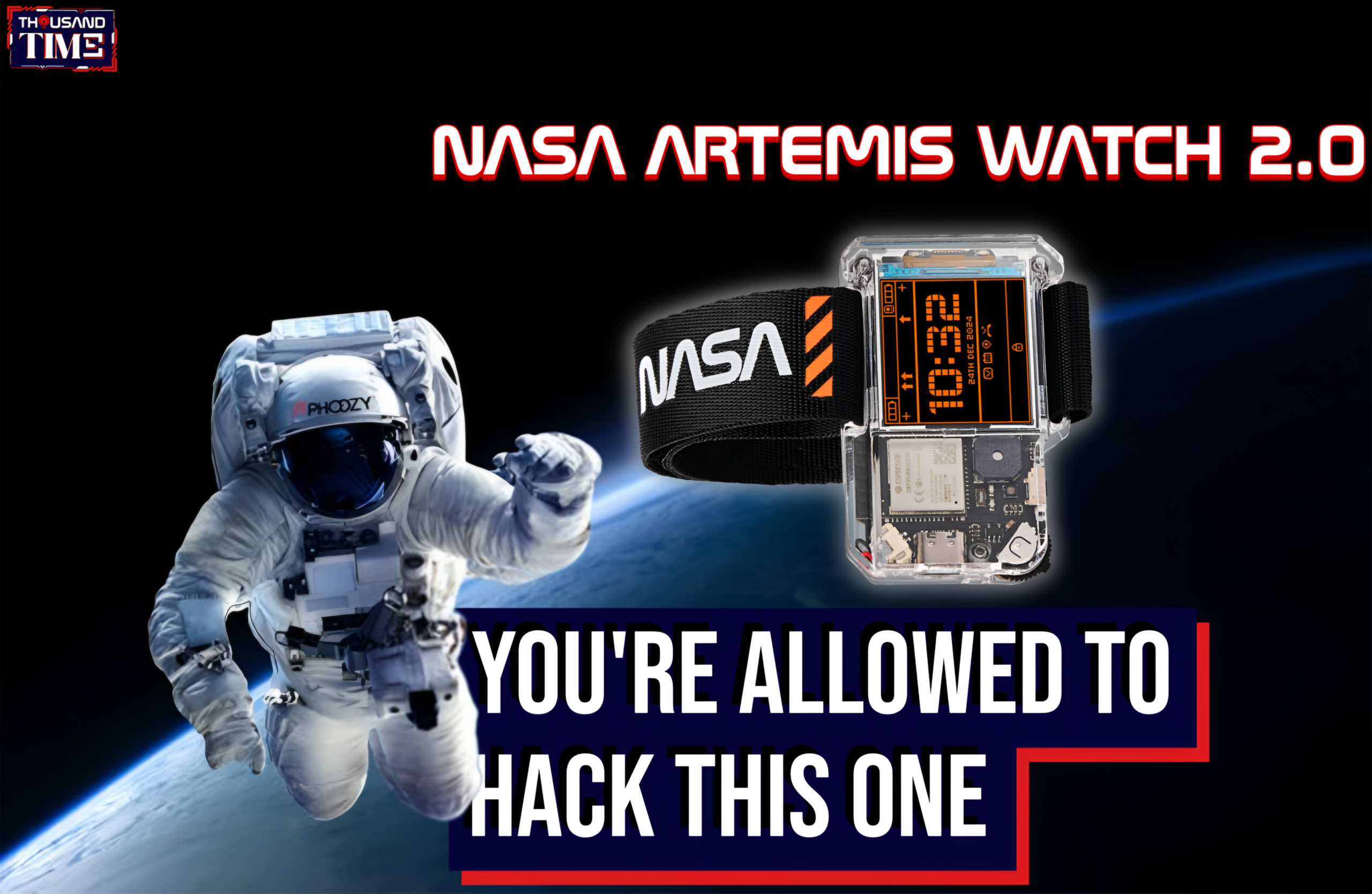 NASA Artemis Watch 2.0: The Smartwatch You Can Reprogram